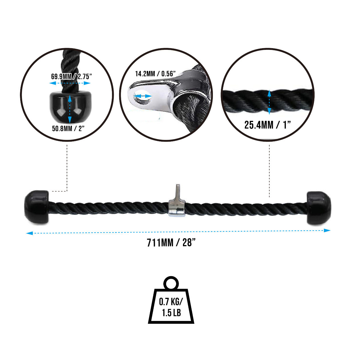 28" Triceps Rope