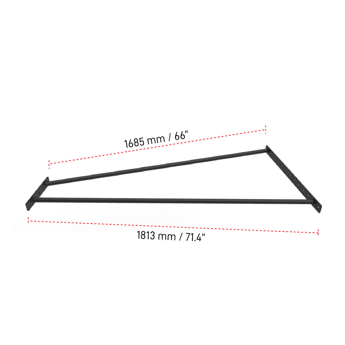Dimension for Builder Angled Double Monkey Bar for 6' Width