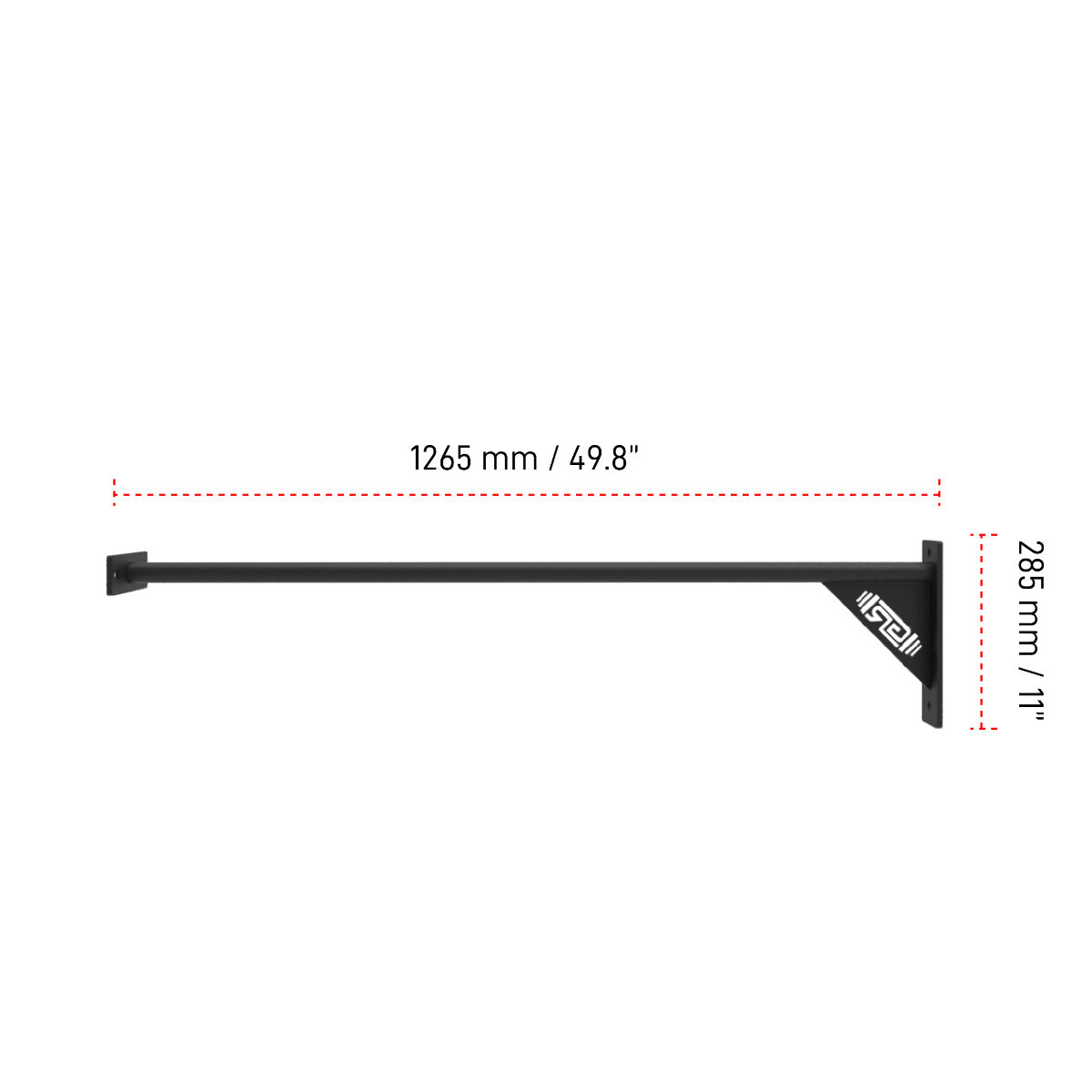 Builder® Angled Corner Pull Up Bar for 4' width