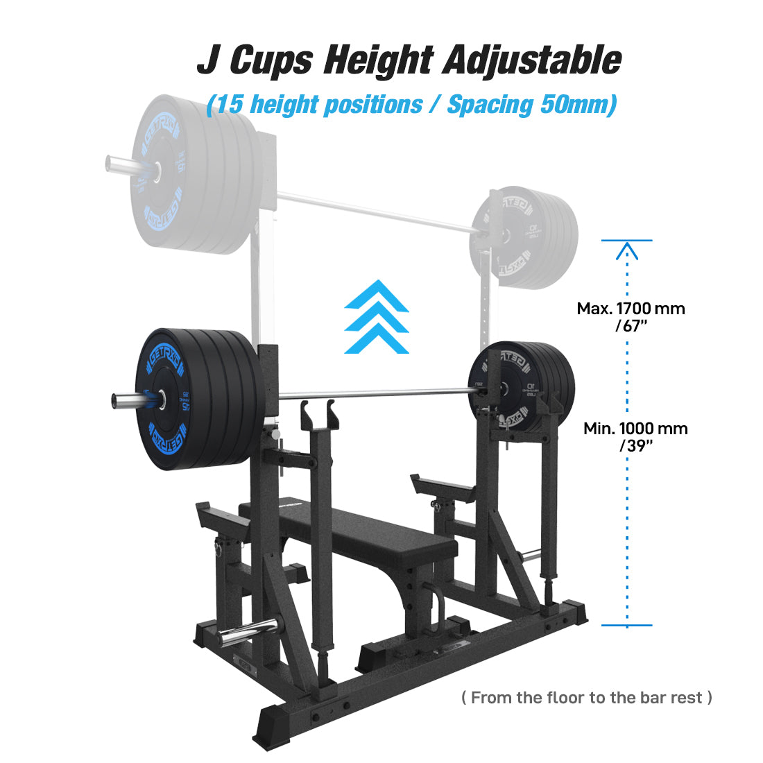 J-Cups height adjustable