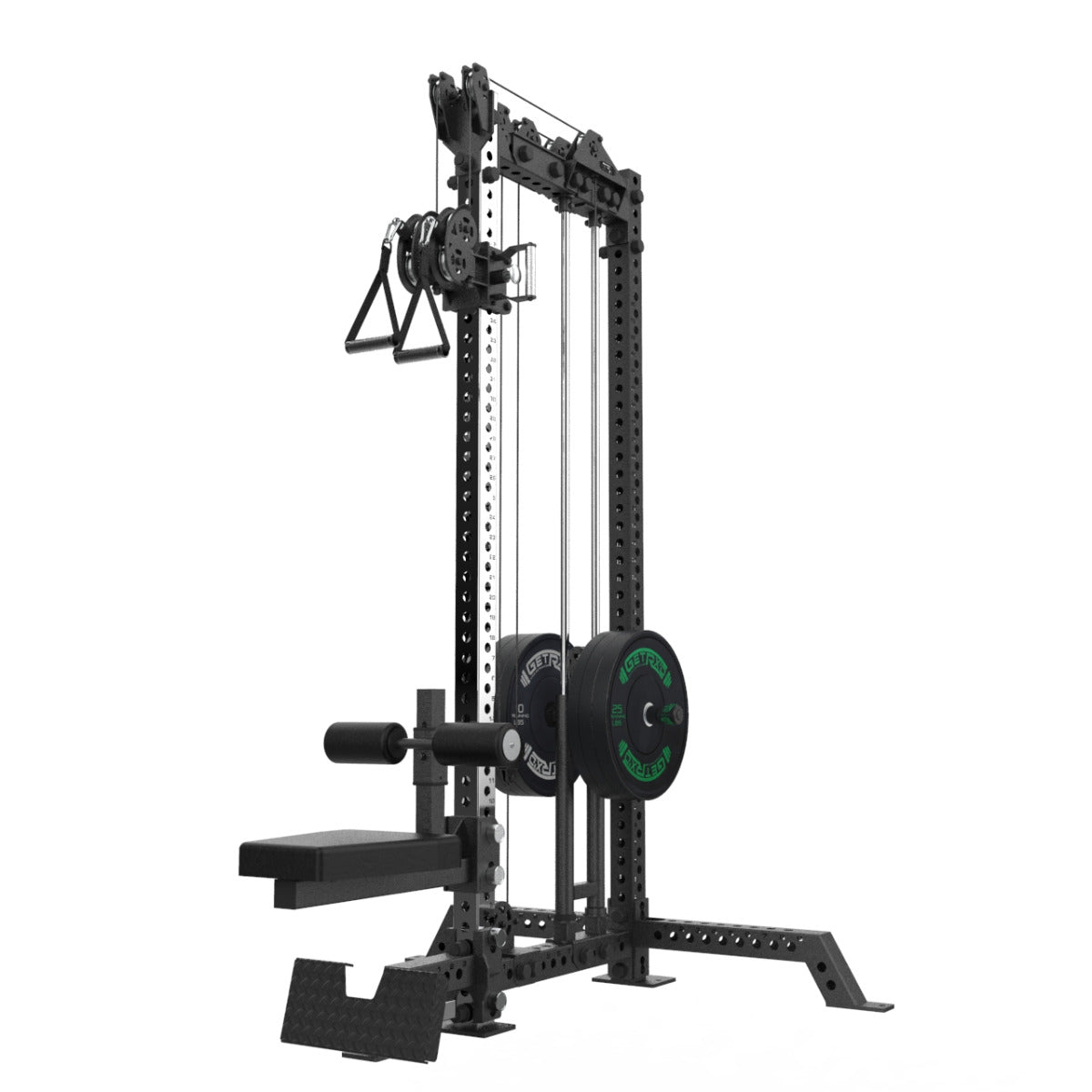 added lat pull and low row