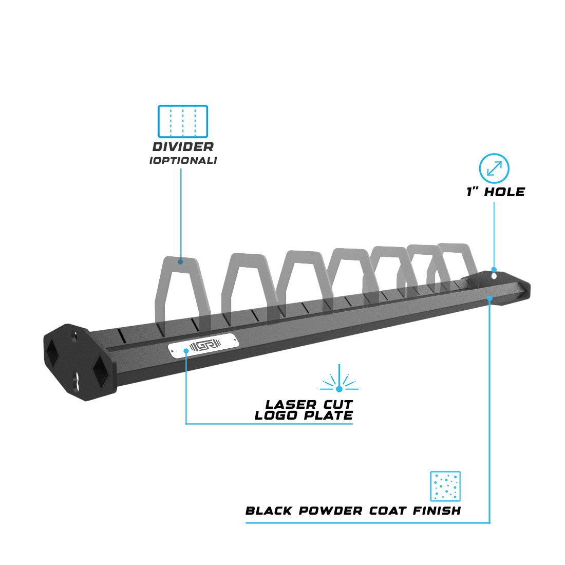 RX3 72" Plate and Ball Shelf