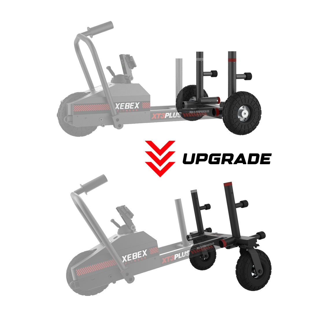 XT4 Rear Frame Set with Swivel Wheel Casters