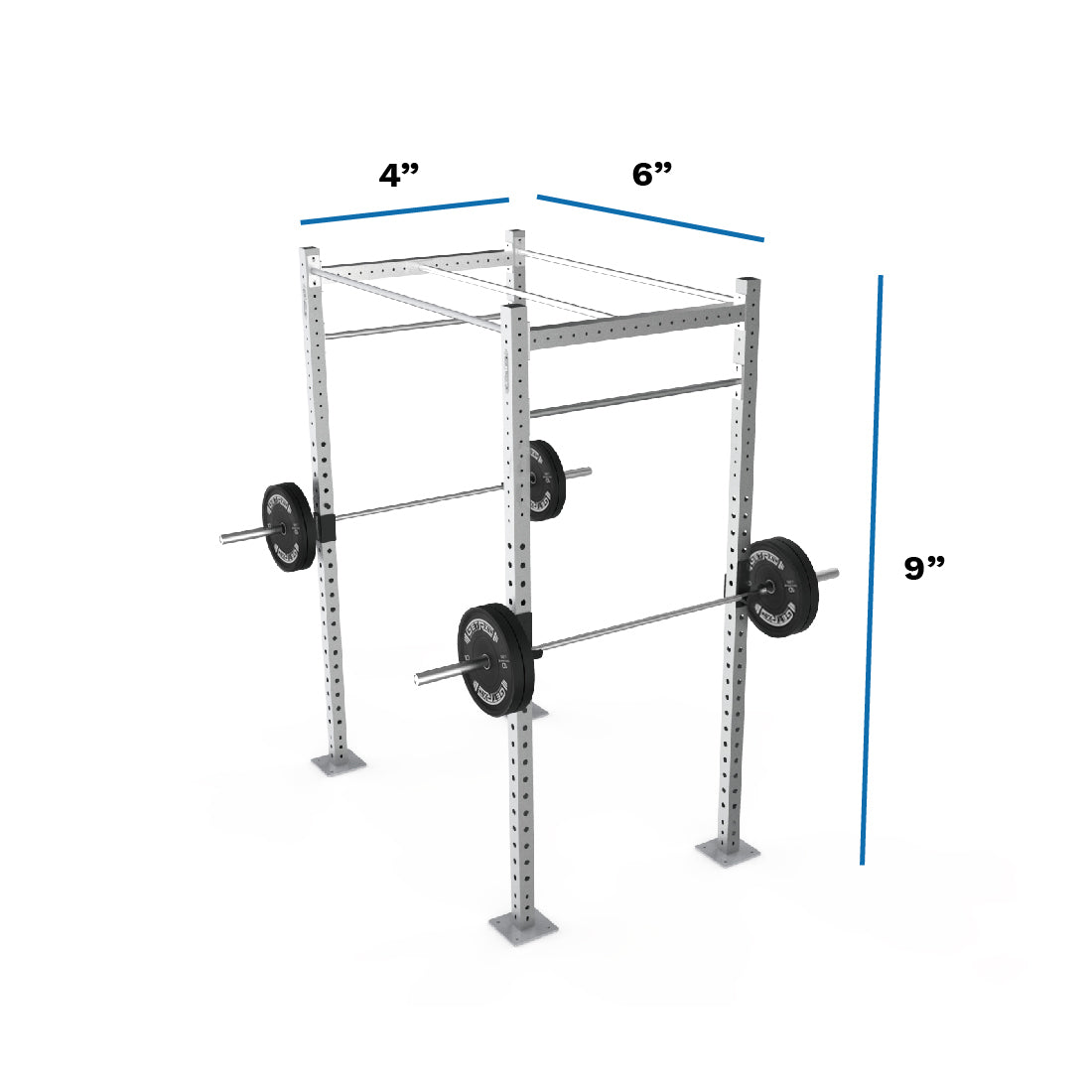 Add monkey bars spaced 2' apart throughout 4' length section