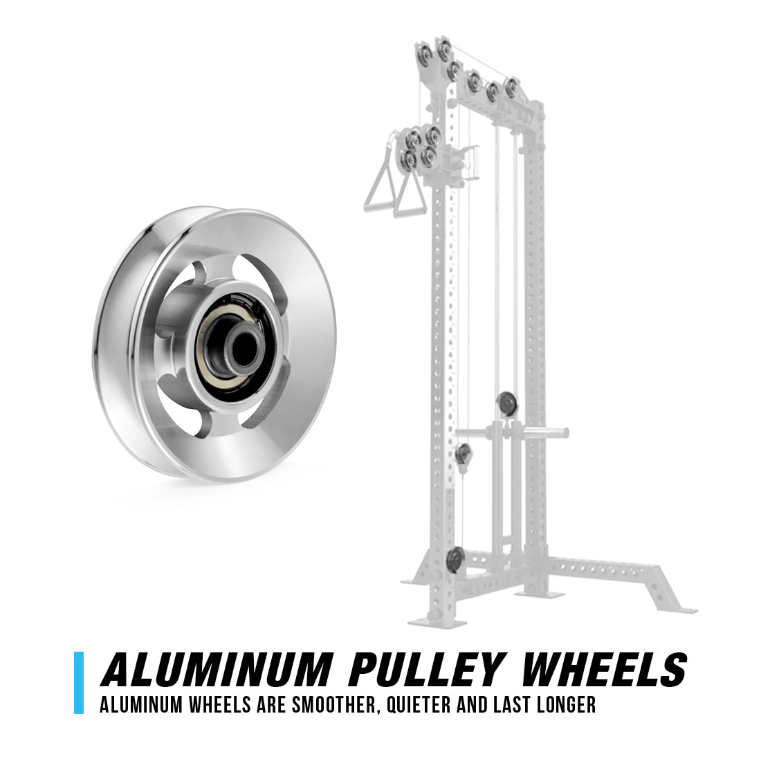 all silver aluminum pulleys