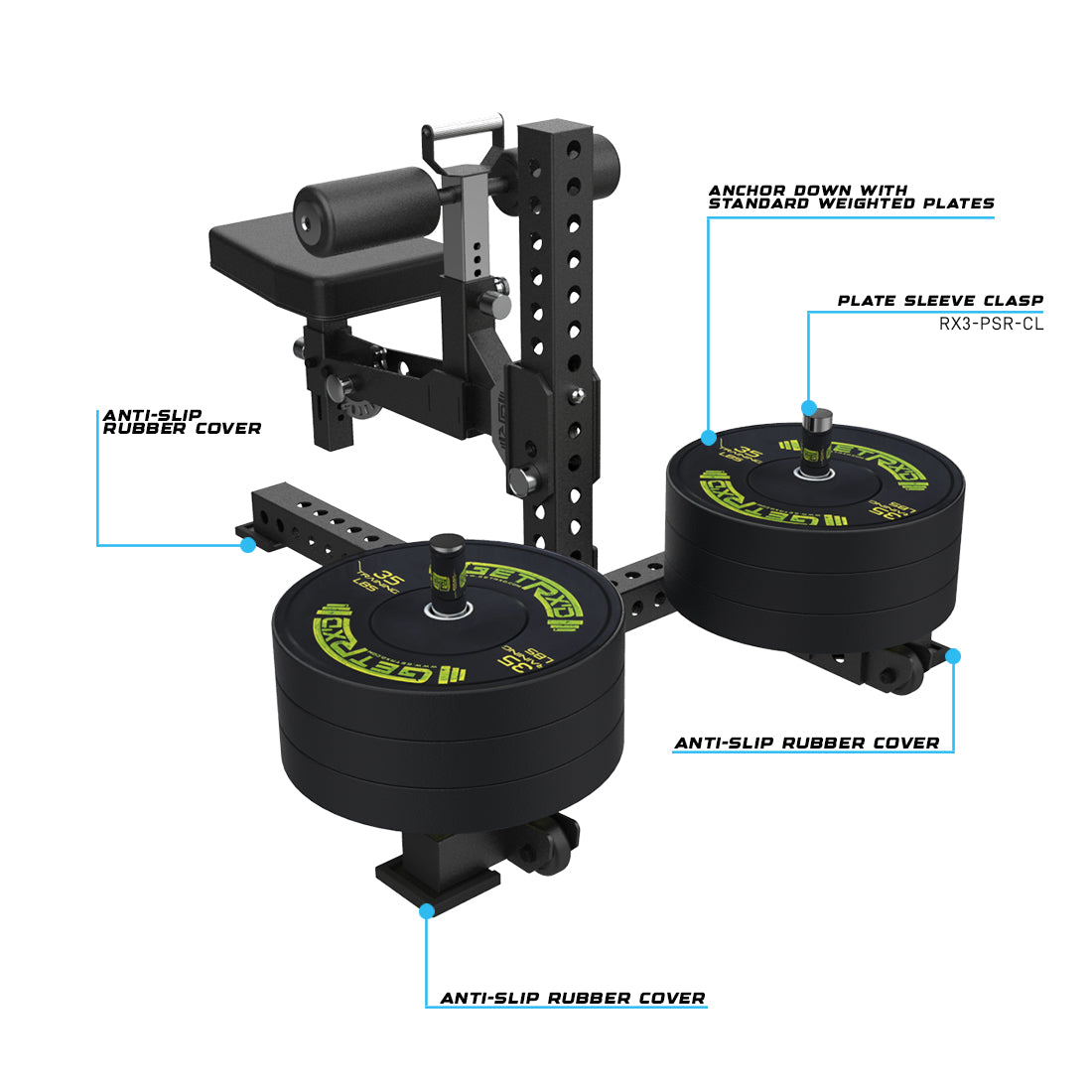 anchor down with standard weighted plates