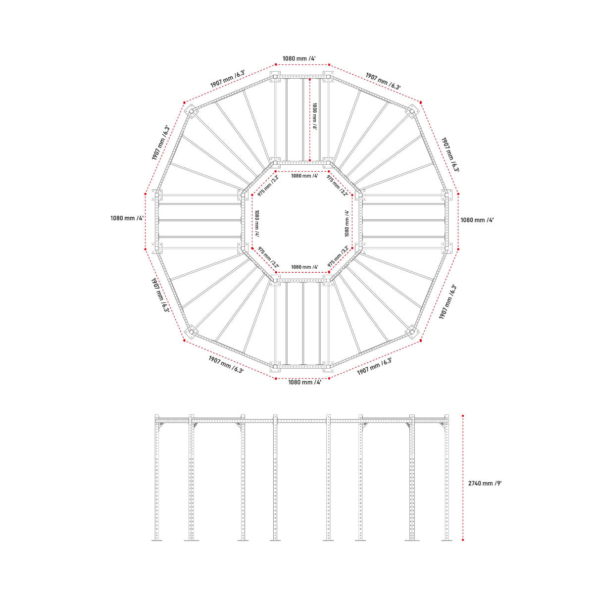 Circular rig - Basic Dimension