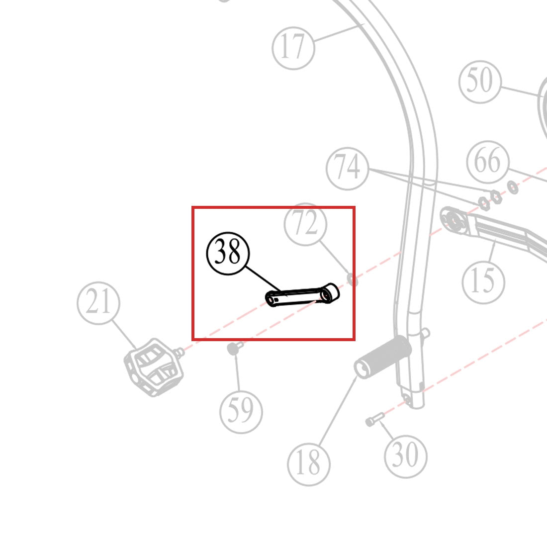 AB-1-PT-38: Right Crank Arm