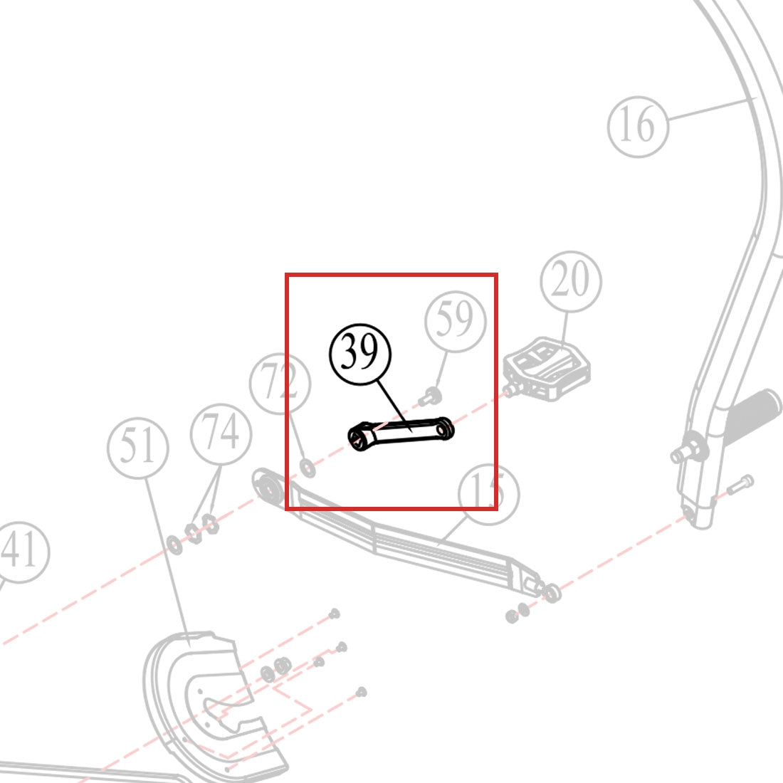 AB-1-PT-39: Left Crank Arm