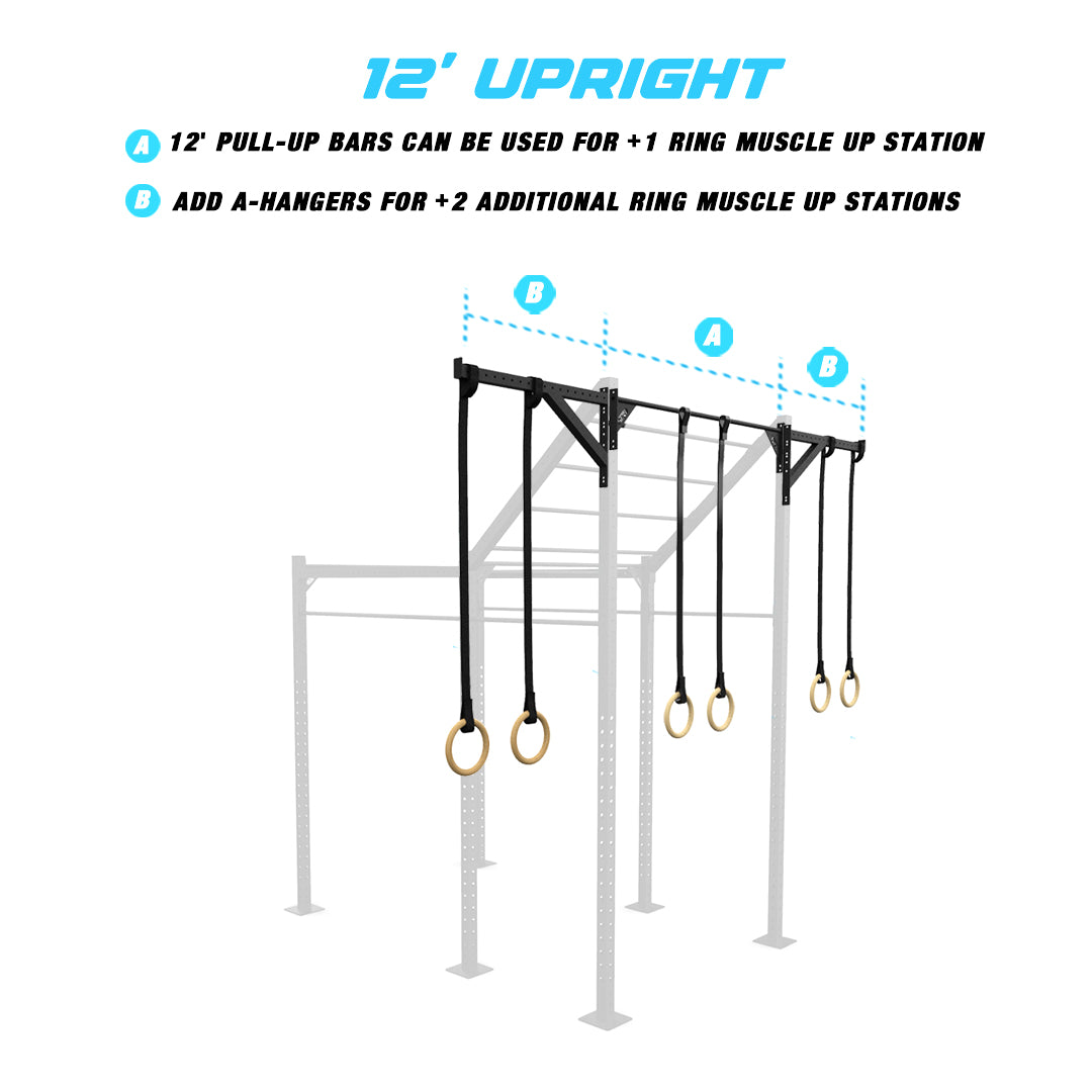 10' Freestanding Builder® Pull Up Rig 12' Upright Features