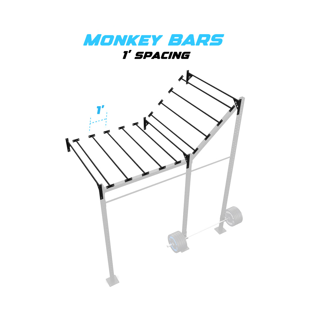10' Wall-Mount Builder® Pull Up Rig 1' Spacing