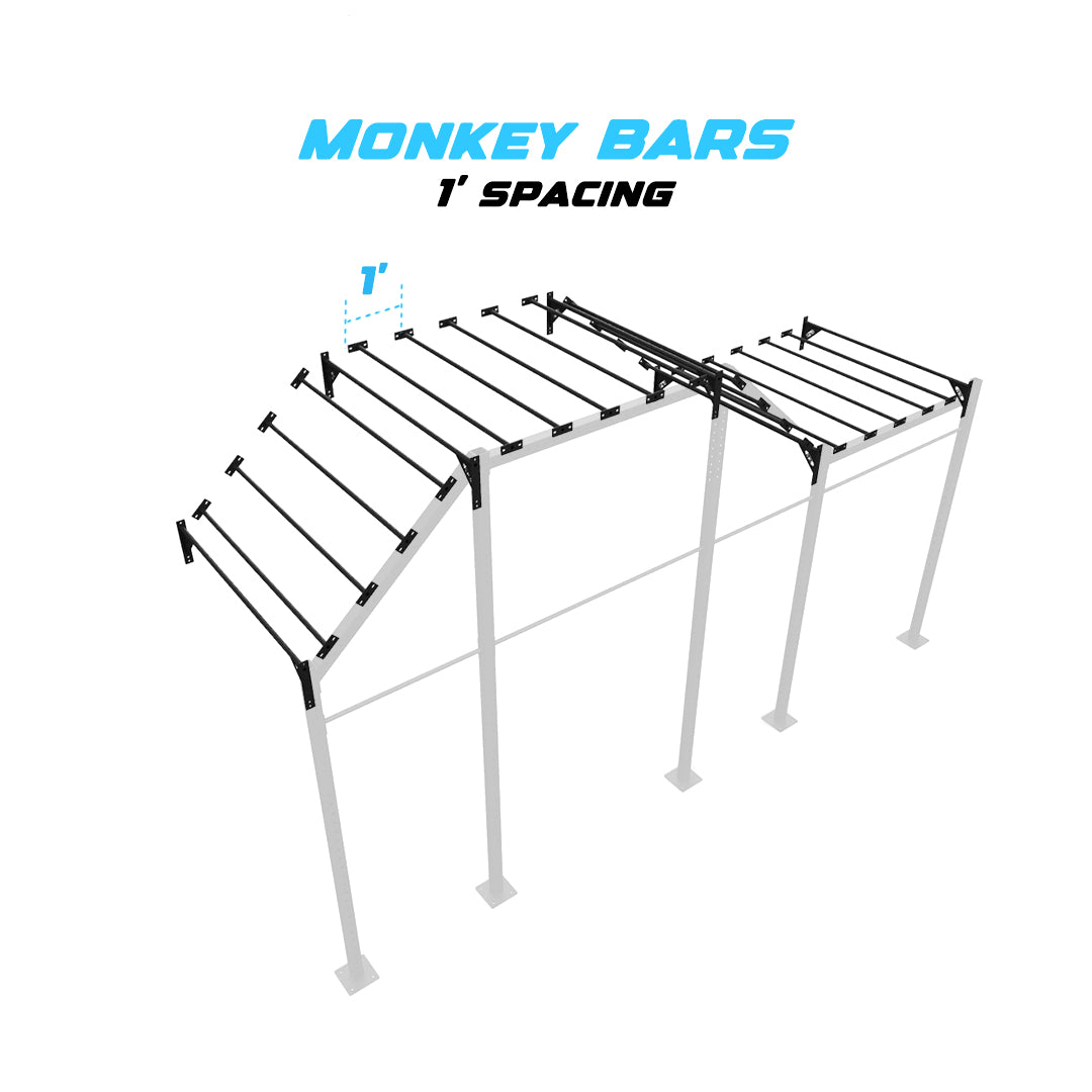 20' Wall-Mount Builder® Pull Up Rig 1' Spacing
