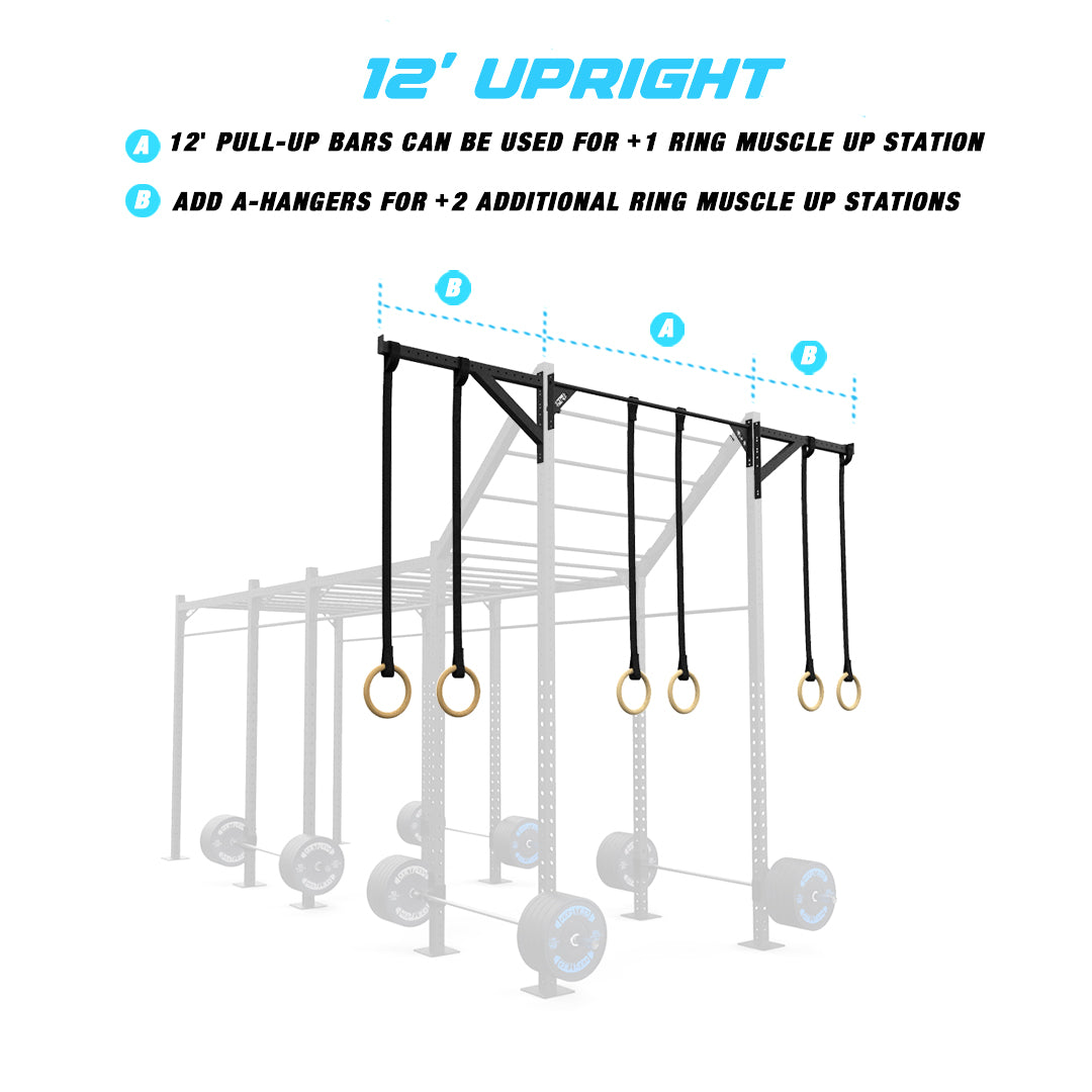 20' Freestanding Builder® Pull Up Rig 12' Upright Features