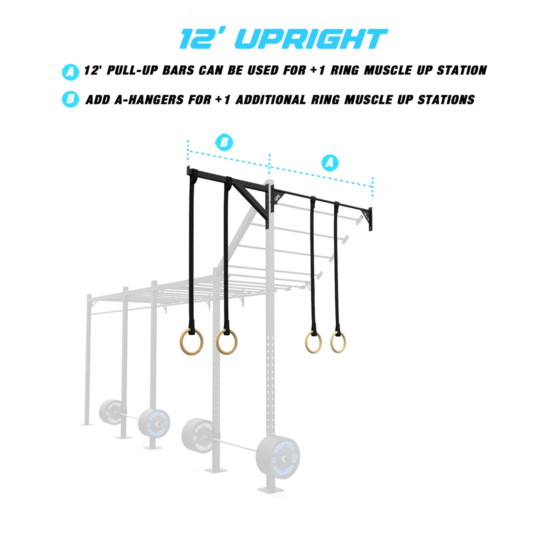20' Wall-Mount Builder® Pull Up Rig 12' Upright Features