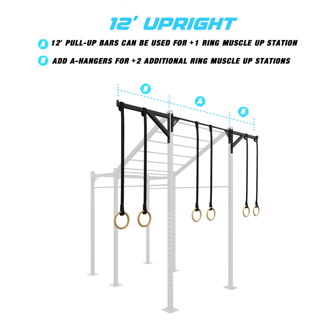 10' Freestanding Builder® Pull Up Rig 12' Upright Features