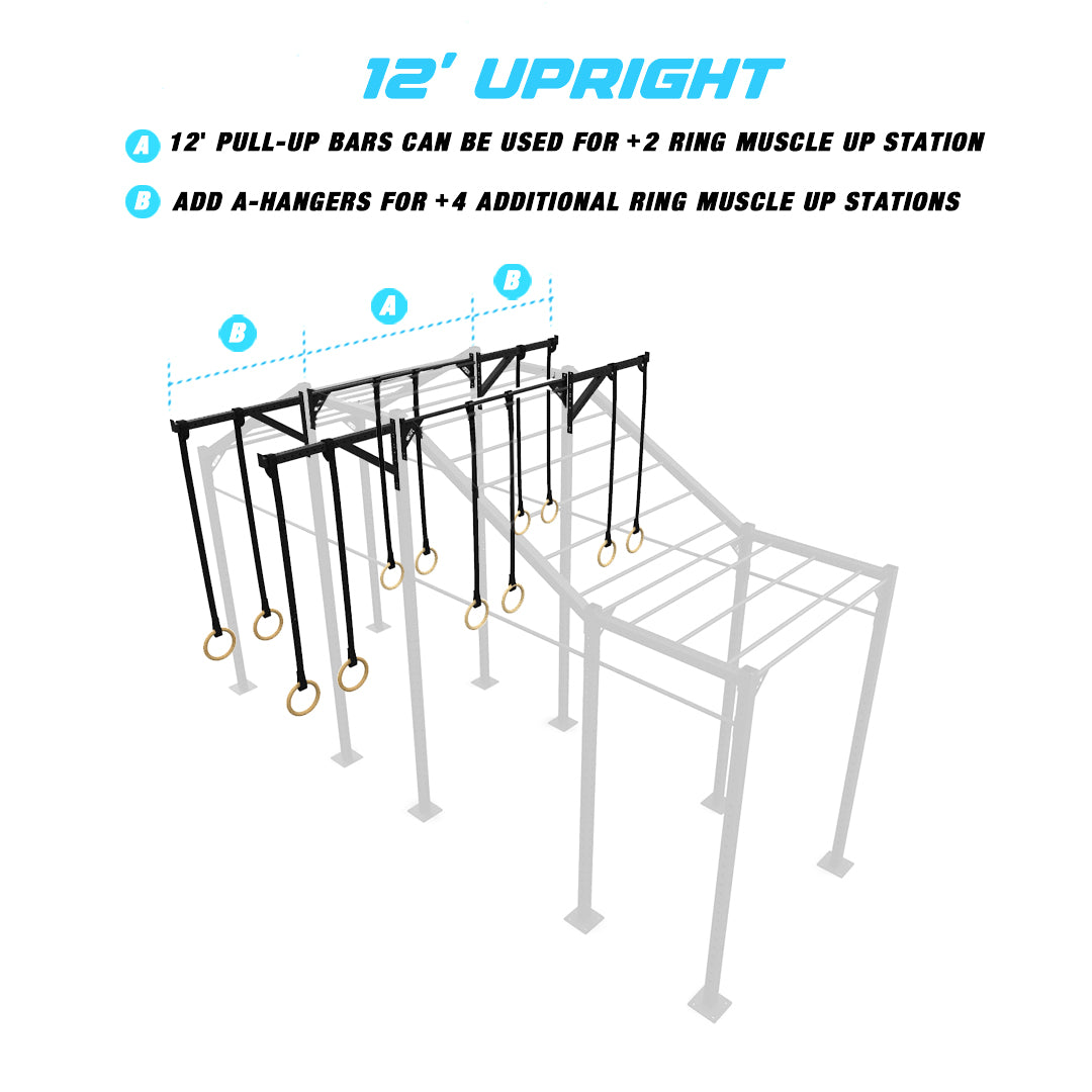 20' Freestanding Builder® Pull Up Rig 12' Upright Features