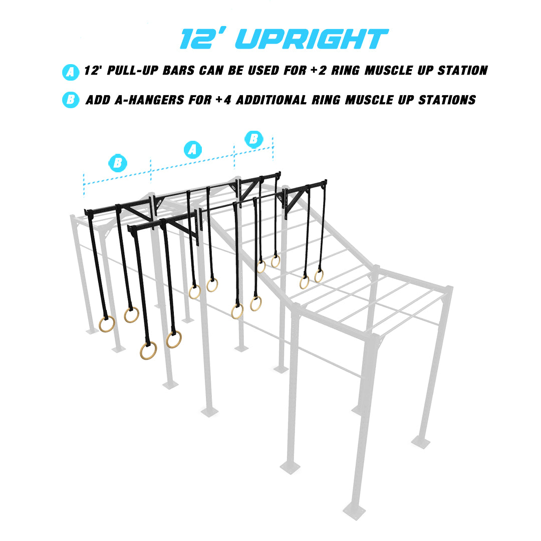 24' Freestanding Builder® Pull Up Rig 12' Upright Features