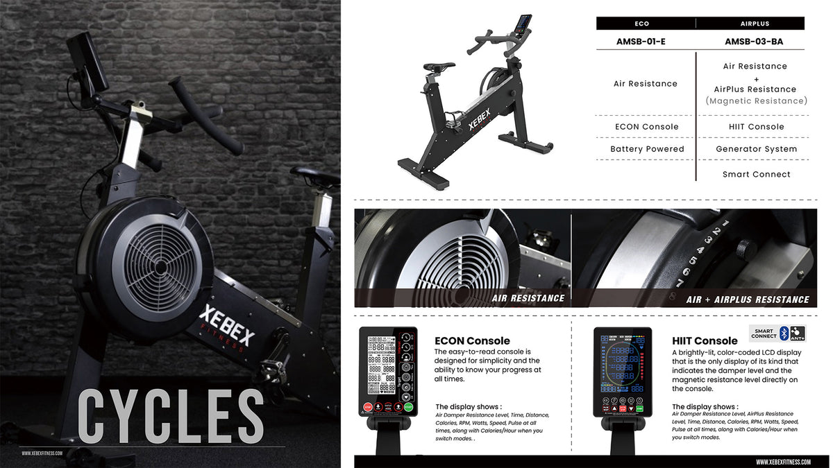 Xebex Fitness AirPlus Cycle Smart Connect