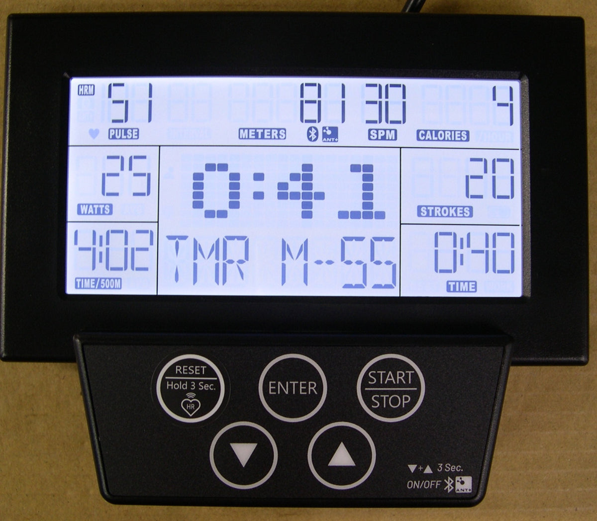 AR-2-PT-G6BALT: Rower 2.0 Console with BT/ANT+ / Backlight