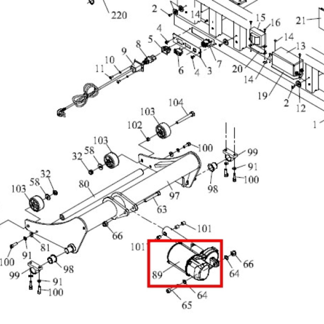 AST-PT-89: 110V Lift motor