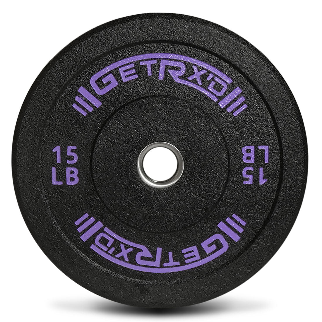 Black Crumb Rubber Bumper Plate: 15 LBS