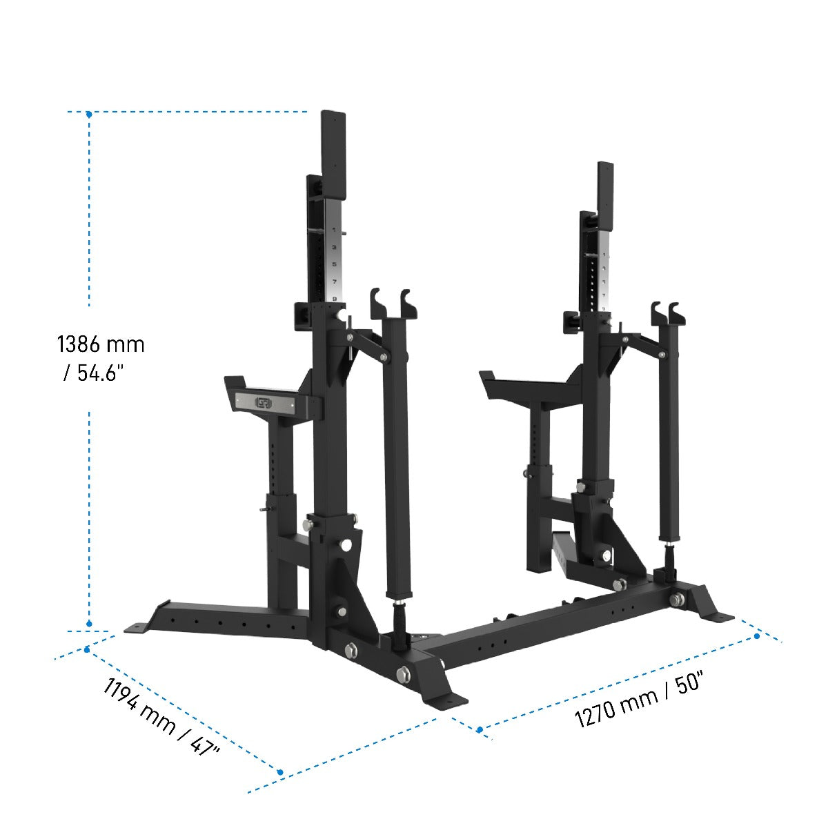 Combo Rack 1000 Assembled Dimensions without Bench
