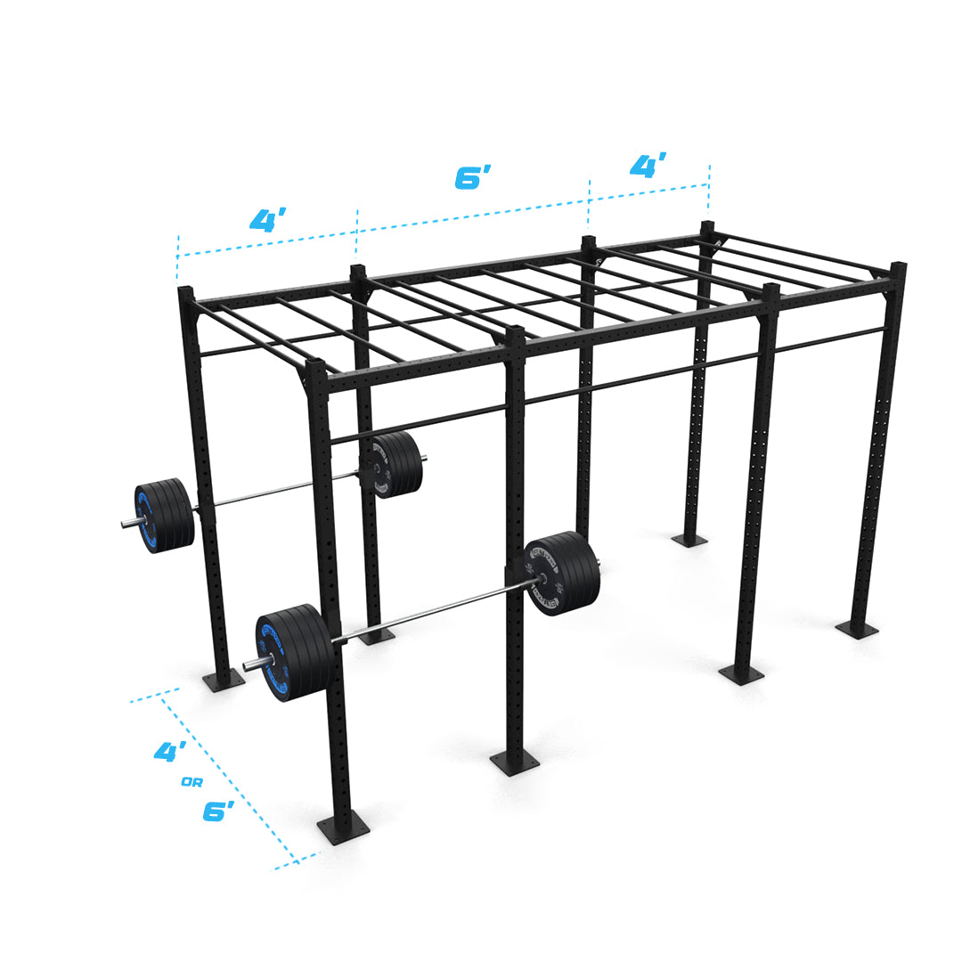14' Freestanding Builder® Pull Up Rig: Intermediate 1 length and width dimensions