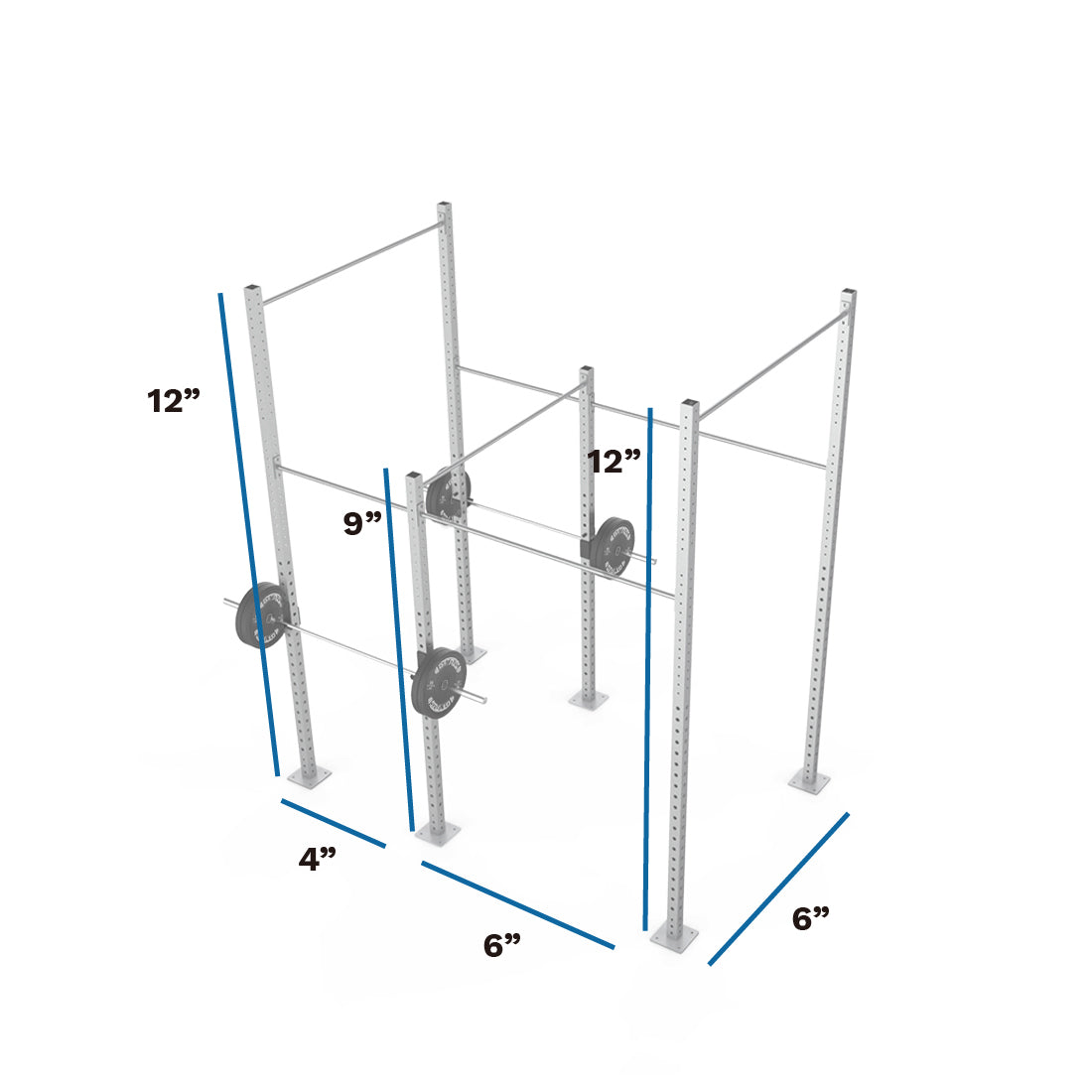 Optional Conversion to 10' Length x 6' Depth: Add additional 6' Length x 6' Depth Add-On Section Dimensions