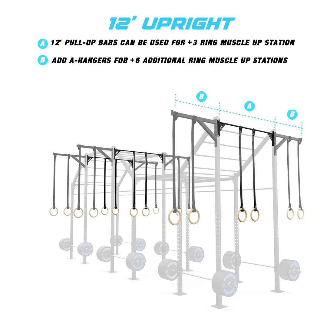 24' Freestanding Builder® Pull Up Rig 12' Upright Features