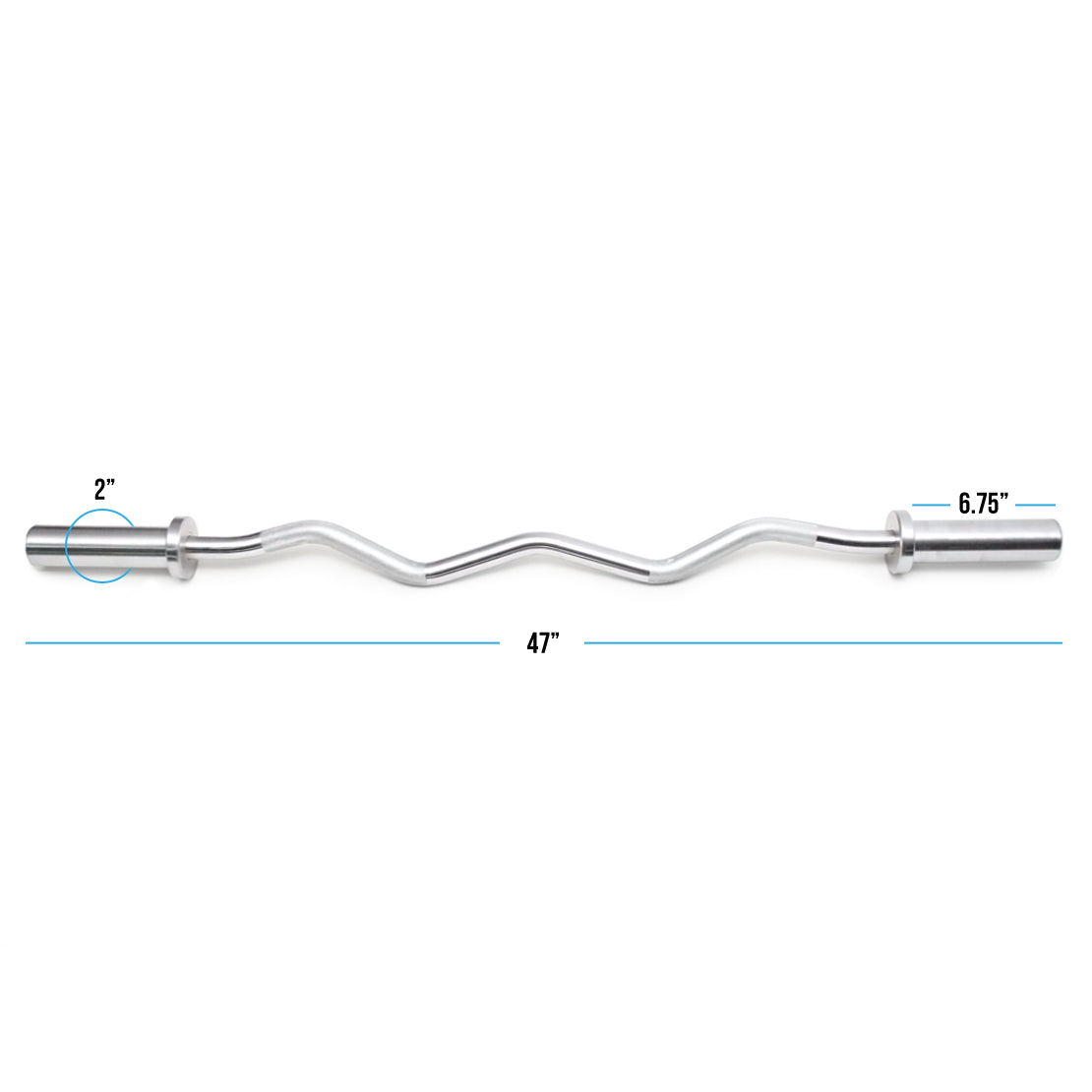 Get RXd EZ Curl Bar: Dimensions