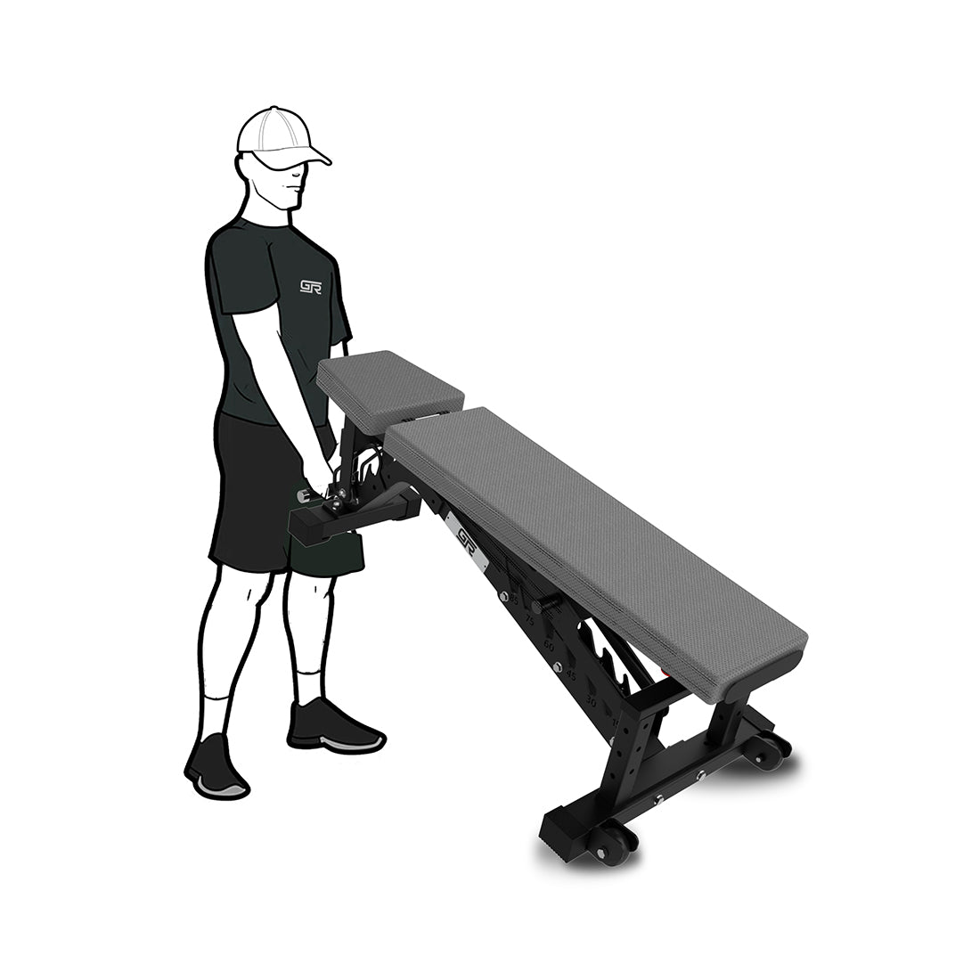 FIDAB-2 Adjustable Bench: Green