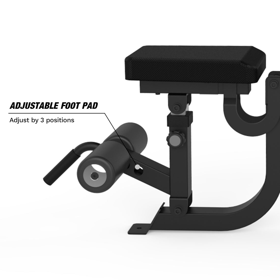 Adjustable foot pad with 3 positions