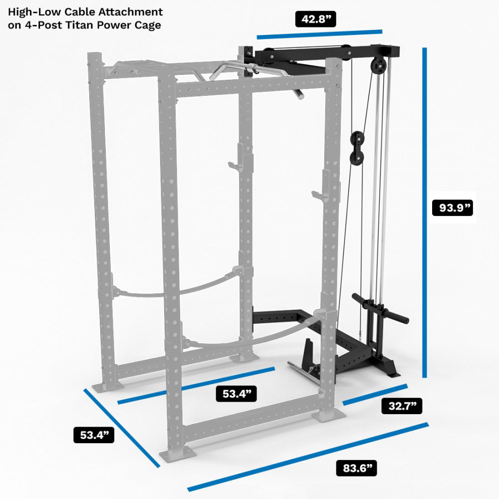 Lat Pulldown and Low Row Plate Loaded Cable Attachment