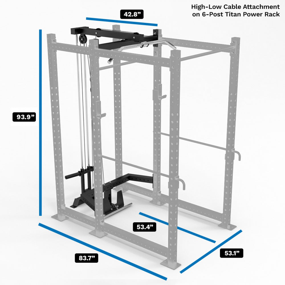 Lat Pulldown and Low Row Plate Loaded Cable Attachment
