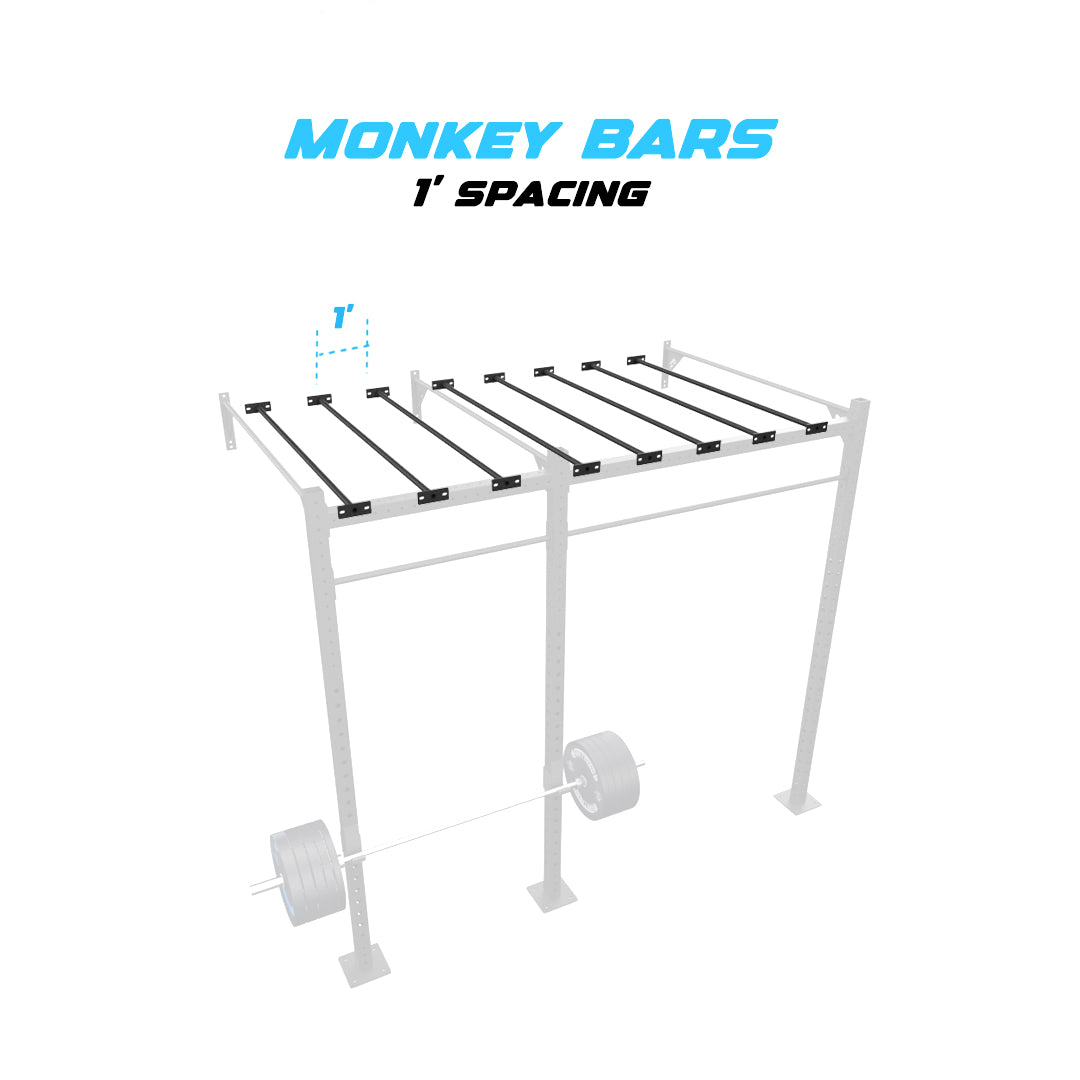 10' Wall-Mount Builder® Pull Up Rig 1' Spacing
