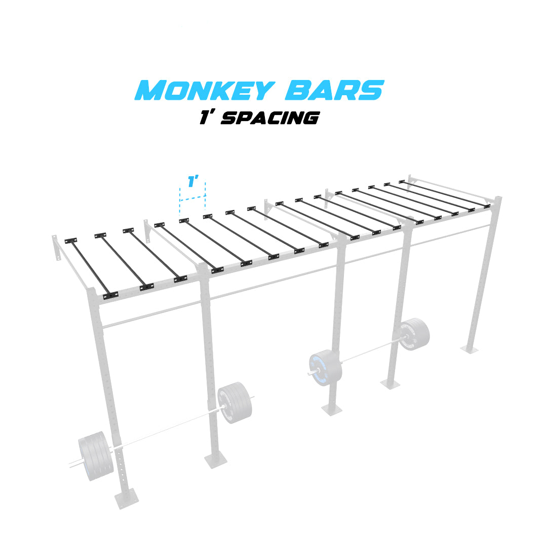 20' Wall-Mount Builder® Pull Up Rig 1' Spacing
