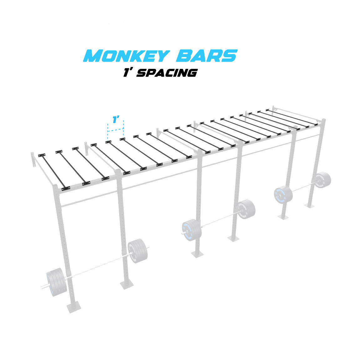 24' Wall-Mount Builder® Pull Up Rig 1' Spacing