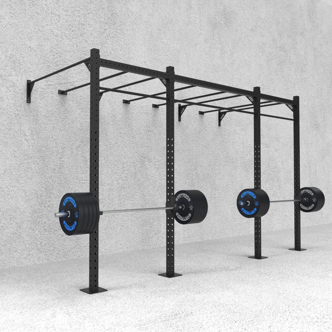 14' Wall-Mount Builder® Pull Up Rig: Intermediate 1 w/ 2' Monkey Bar Spacing