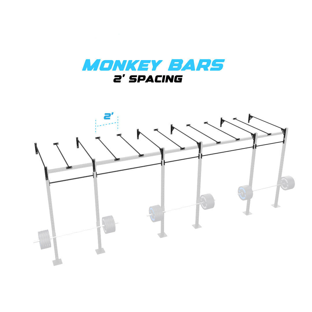 24' Wall-Mount Builder® Pull Up Rig 2' Spacing