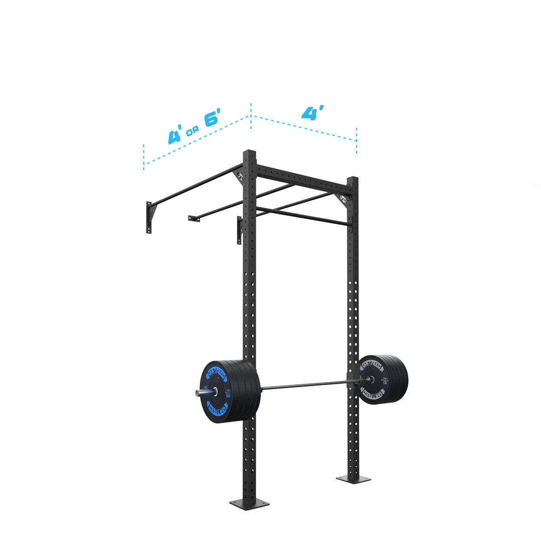 4' Wall-Mount Builder® Pull Up Rig: Intermediate 4 length and width dimensions
