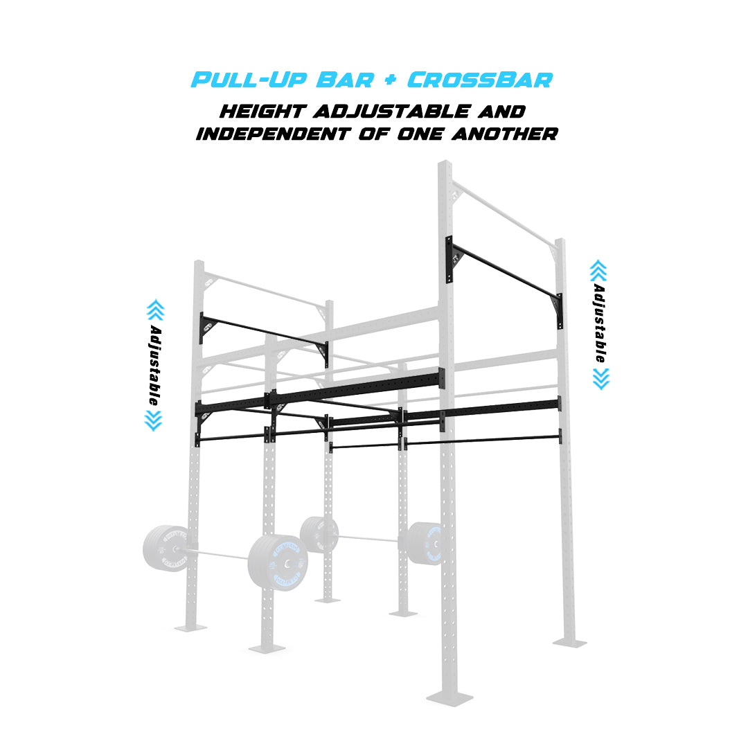 10' Freestanding Builder® Pull Up Rig Pull-Up Bar and Crossbar Adjustability