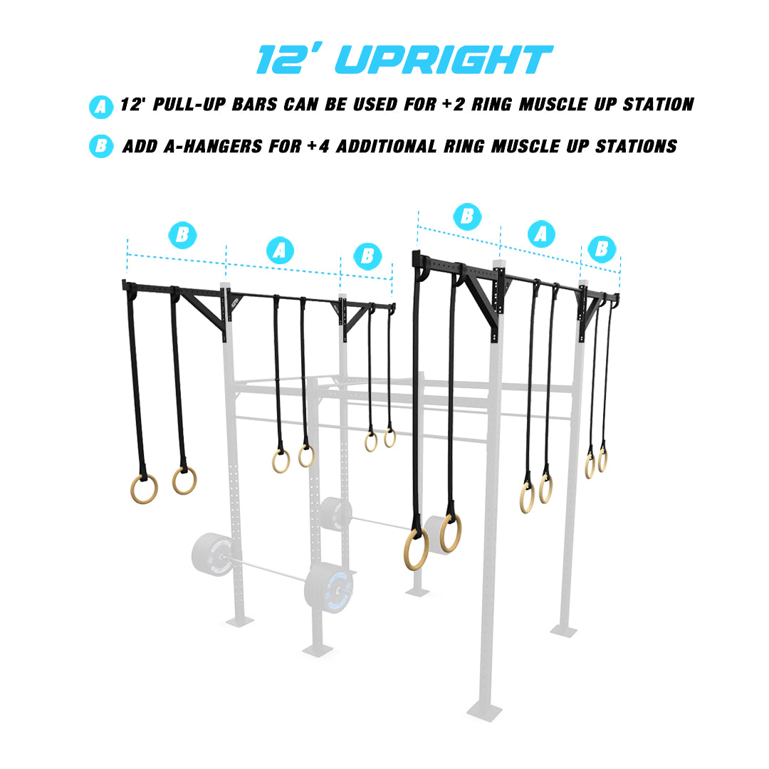10' Freestanding Builder® Pull Up Rig 12' Upright Features