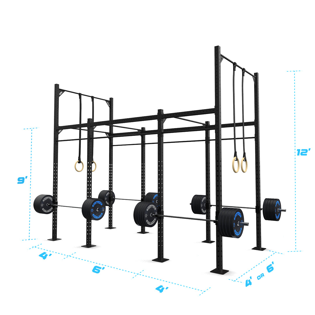 14' Freestanding Builder® Pull Up Rig: Intermediate 2 length and width dimensions