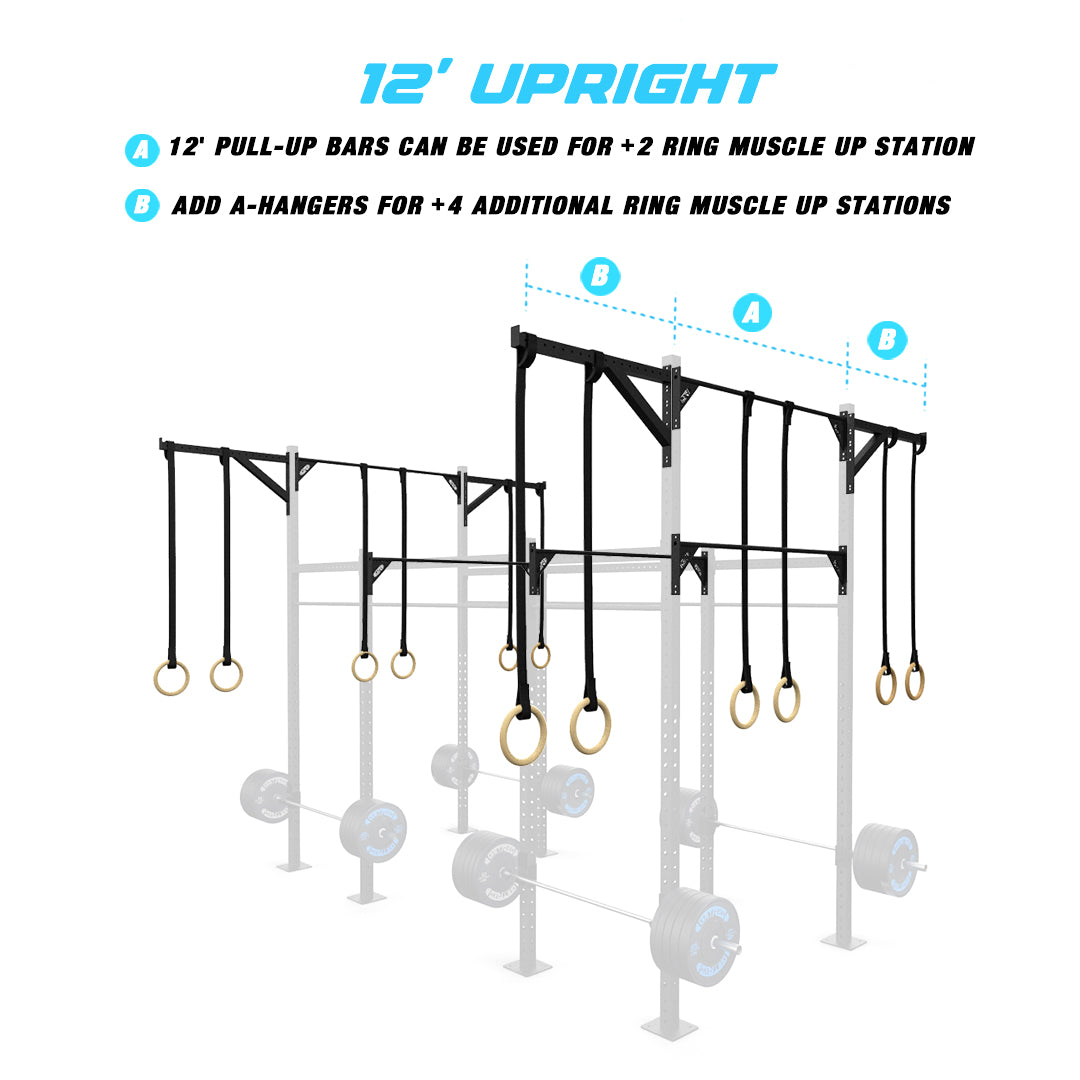 14' Freestanding Builder® Pull Up Rig 12' Upright Features