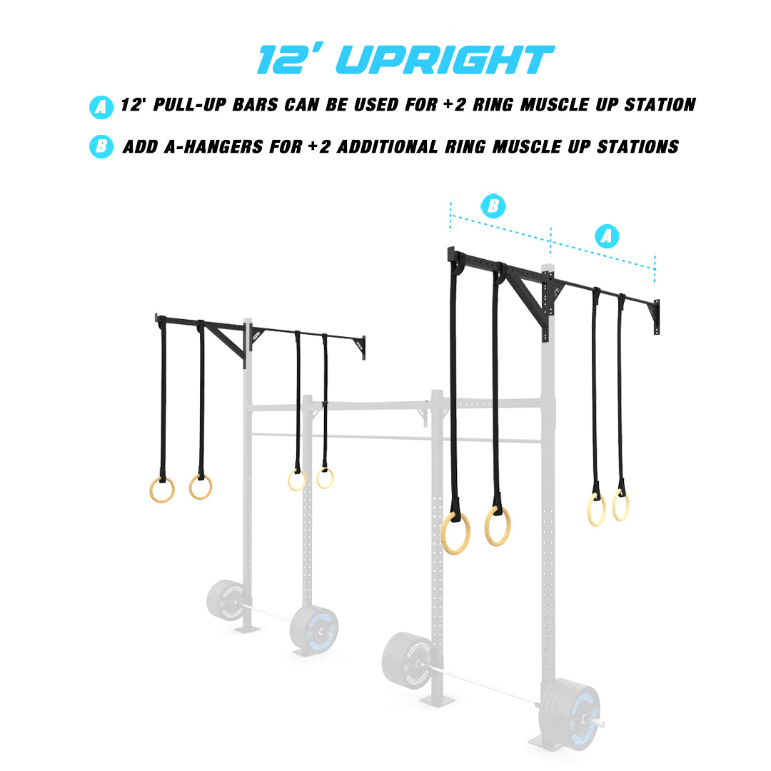 14' Wall-Mount Builder® Pull Up Rig 12' Upright Features