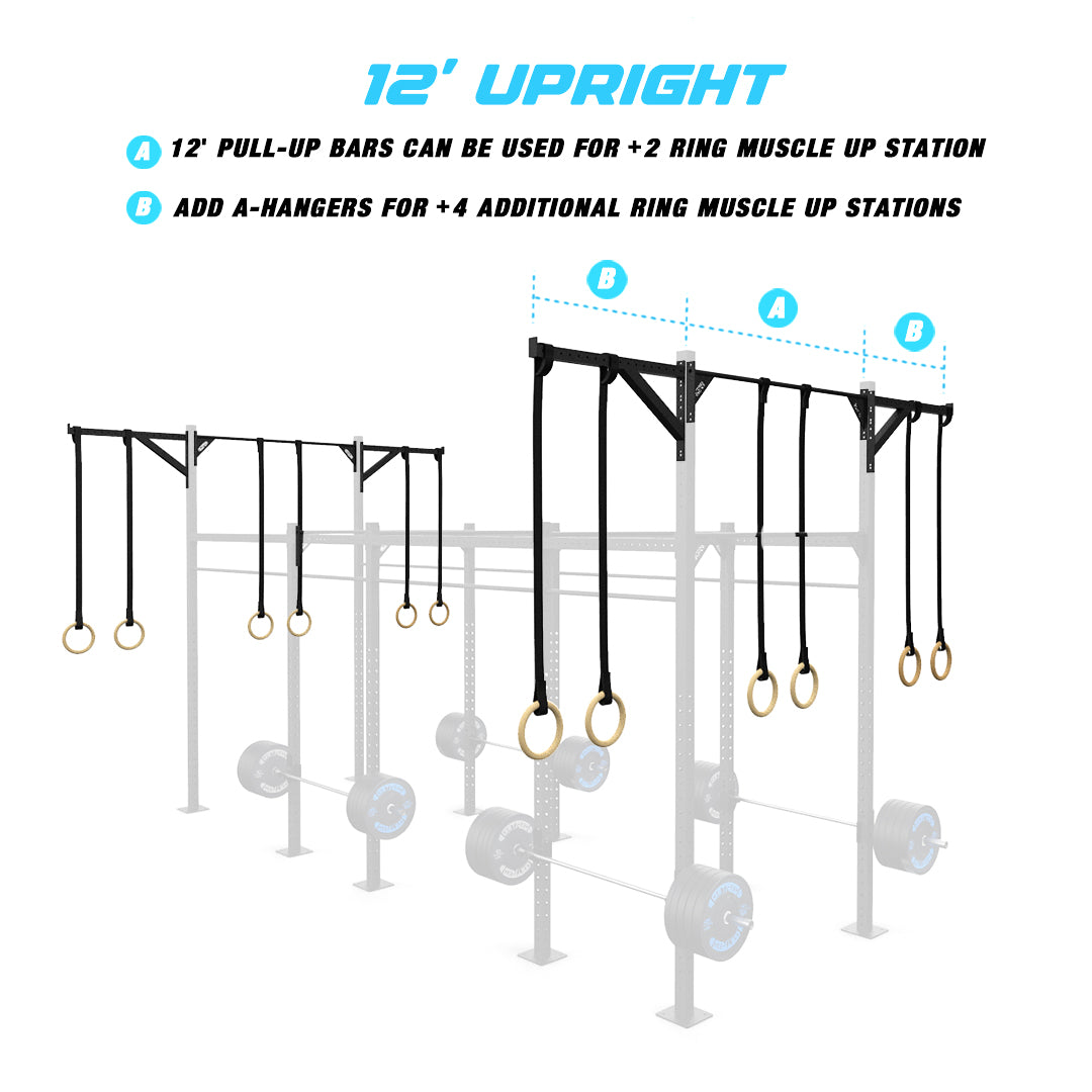 20' Freestanding Builder® Pull Up Rig 12' Upright Features