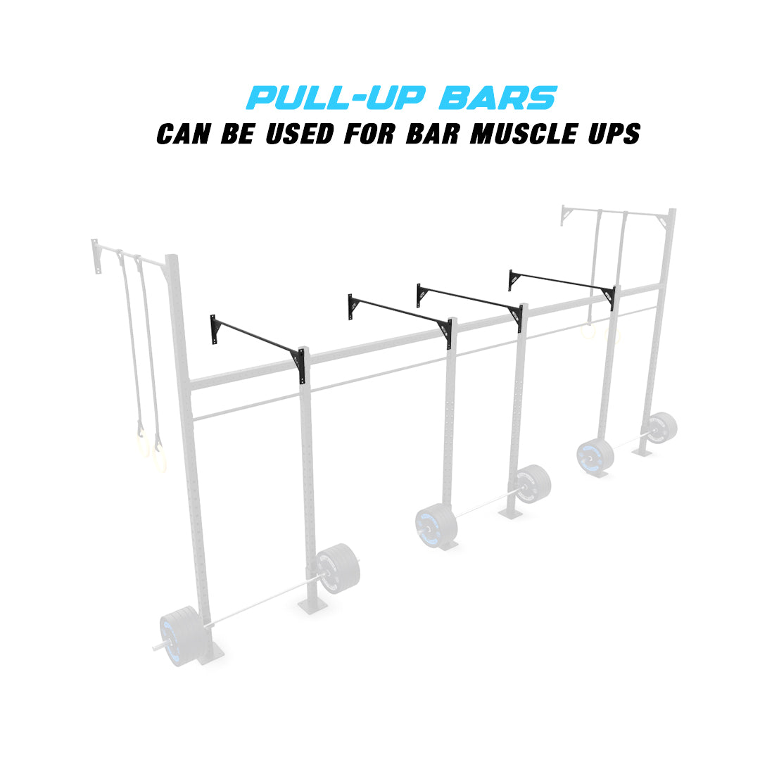 24' Wall-Mount Builder® Pull Up Rig Pull up Bar functions