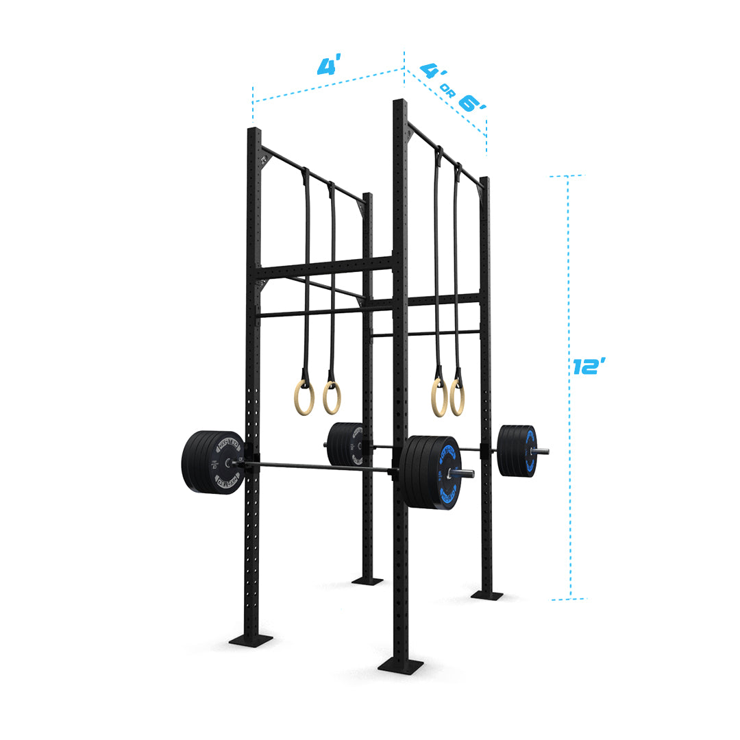 4' Freestanding Builder® Pull Up Rig: Intermediate 1 length and width dimensions