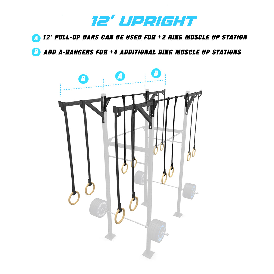 4' Freestanding Builder® Pull Up Rig 12' Upright Features