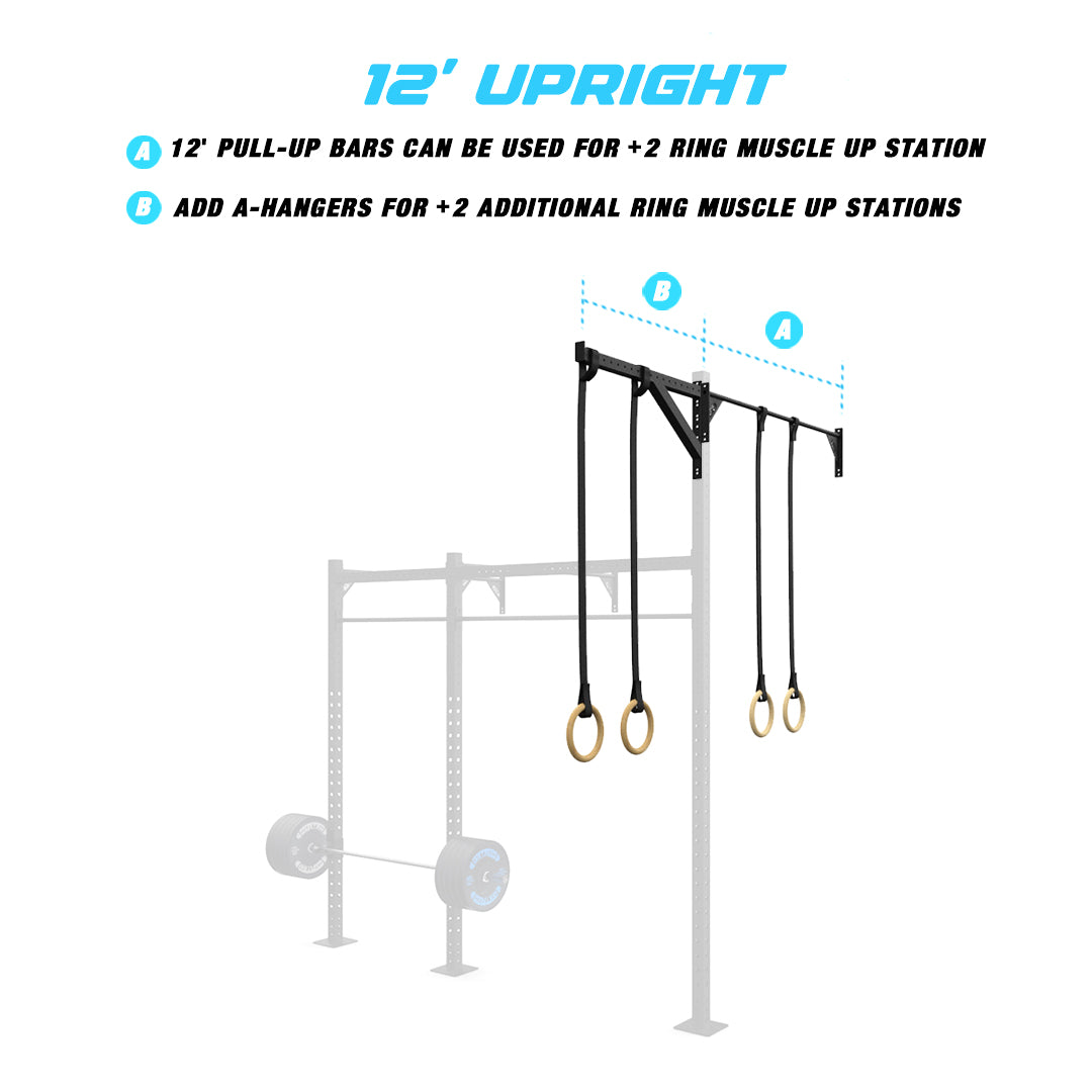 10' Wall-Mount Builder® Pull Up Rig 12' Upright Features
